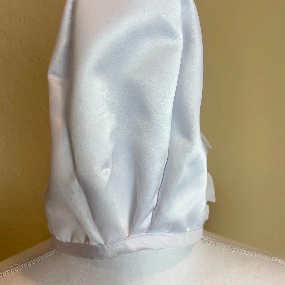 Vintage Baby Child Doll Hat Cap Bonnet Satin Lace